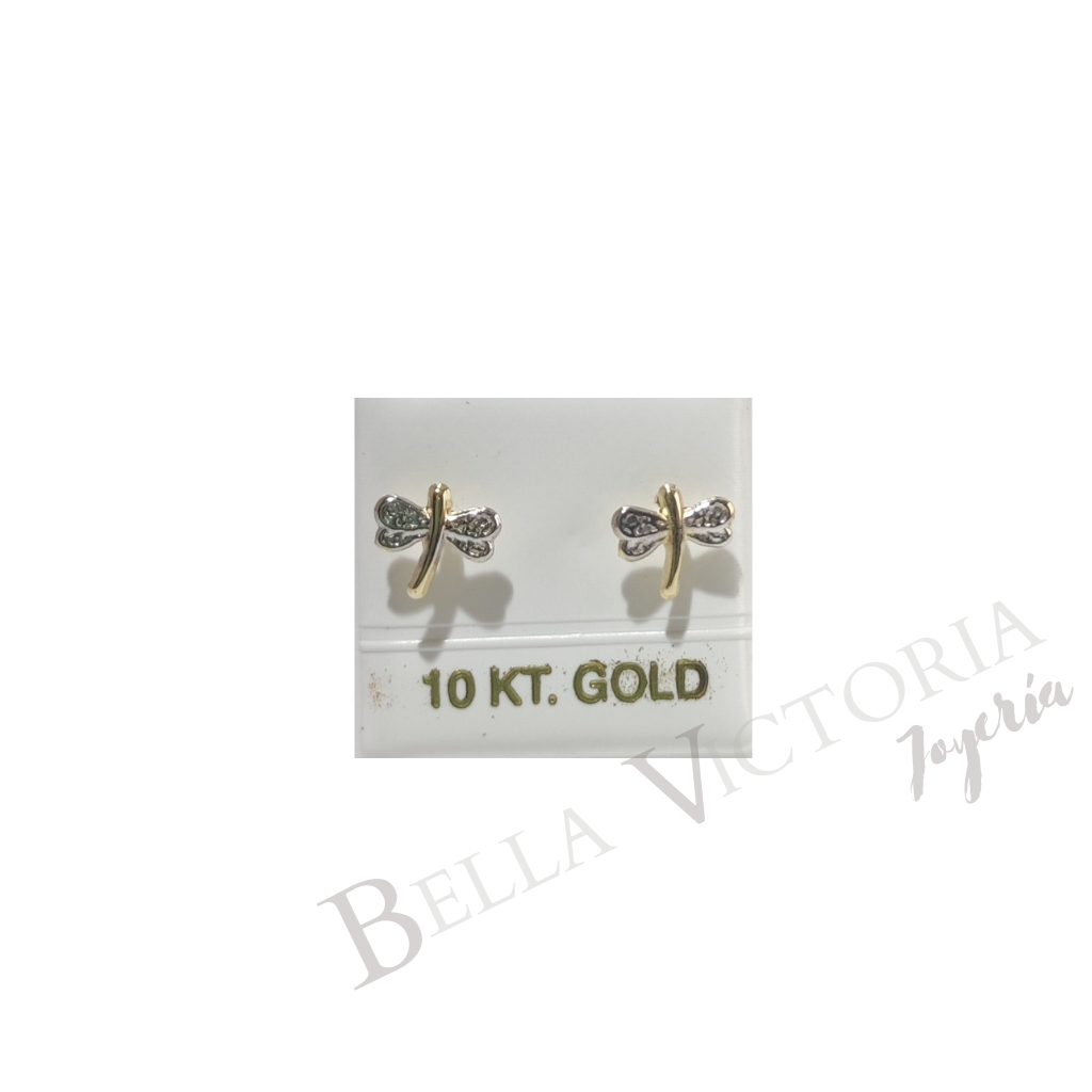 Broquel libélula oro 10k