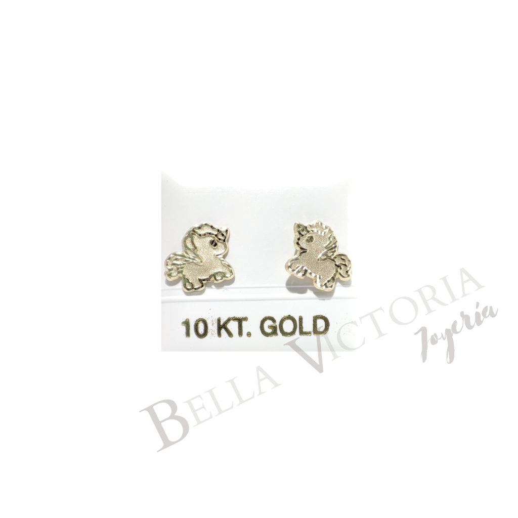 Broquel unicornio oro 10k