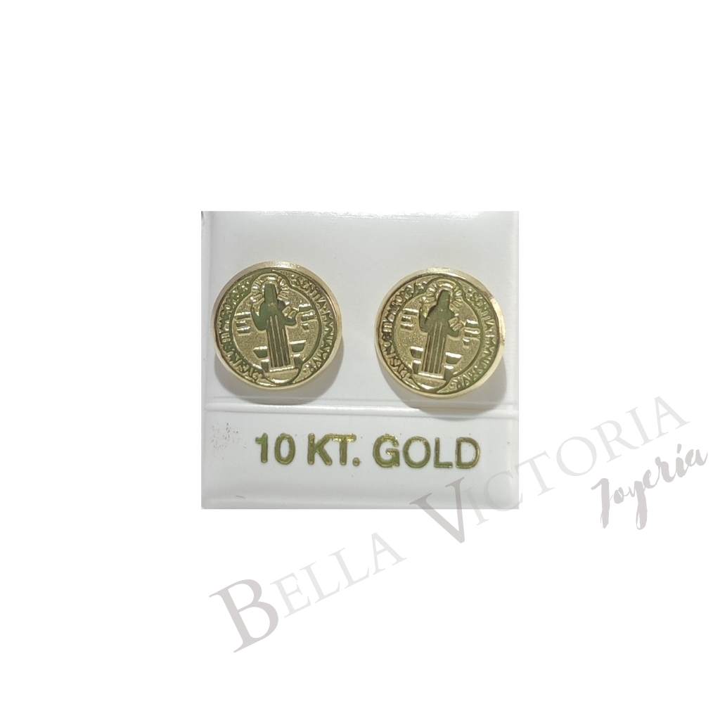 Broqueles de oro 10k de San Benito