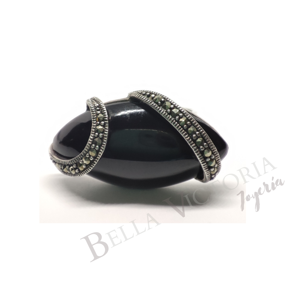 Anillo Plata y Onix