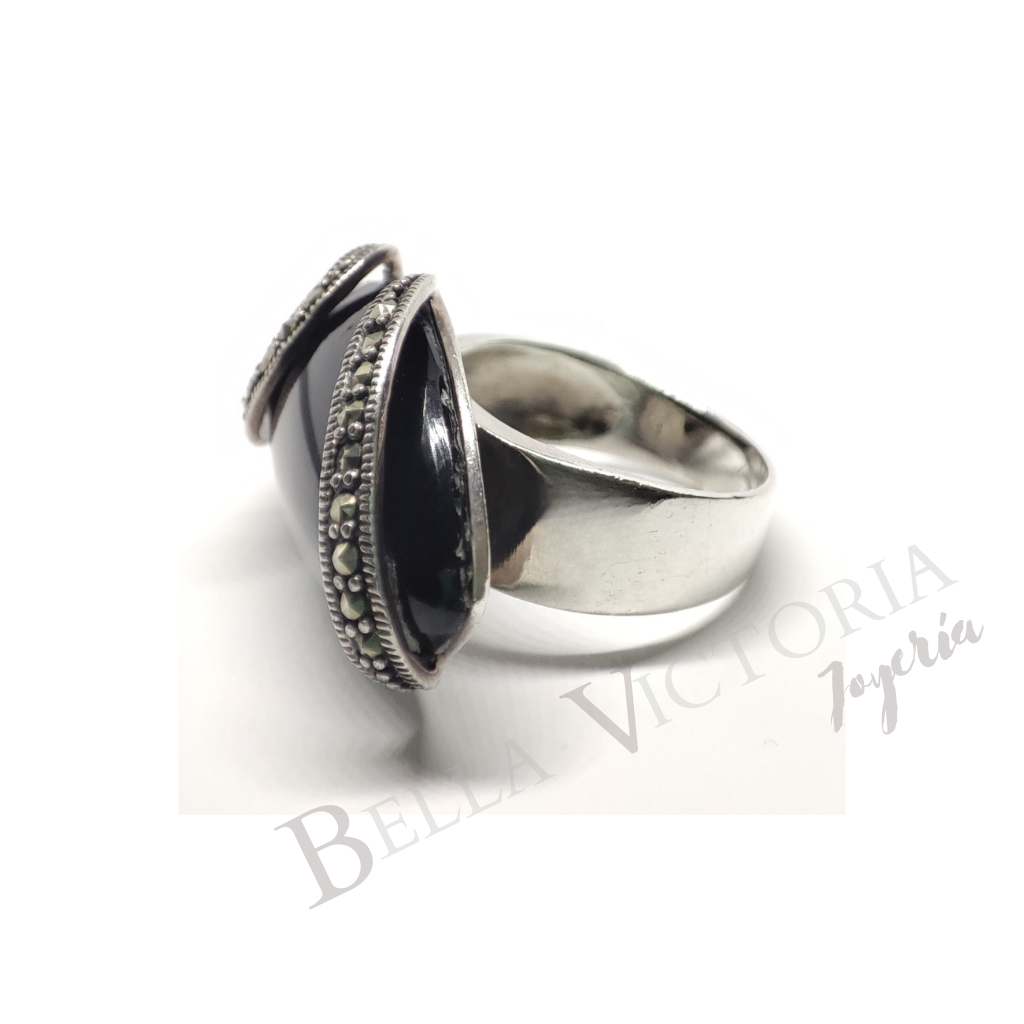 Anillo Plata y Onix