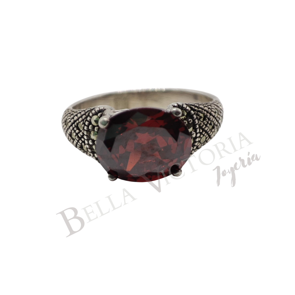 Anillo Plata con Marquesita